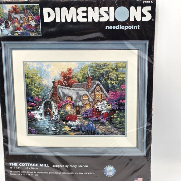Dimensions Needlepoint Kit 2004 The Cottage Mill New Unopen Package 20016 - Picture 4 of 5